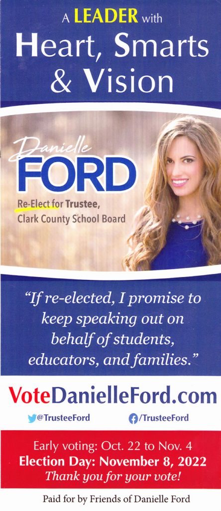 Danielle Ford for Trustee Flyer